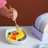 Food Grade Plastic Household Dining Plates | 10 pcs Elliptical Spit Bone Plate Set | Multi-Function & Durable