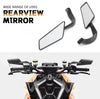 Motorcycle Rearview Mirror Black Wind Wing 360° Adjustable