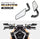Motorcycle Rearview Mirror Black Wind Wing 360° Adjustable