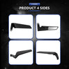 Motorcycle Rearview Mirror Black Wind Wing 360° Adjustable