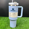 Light Blue 40 Oz Stainless Steel Tumbler | Leak-Proof Vacuum Insulated Travel Mug | Hot & Cold