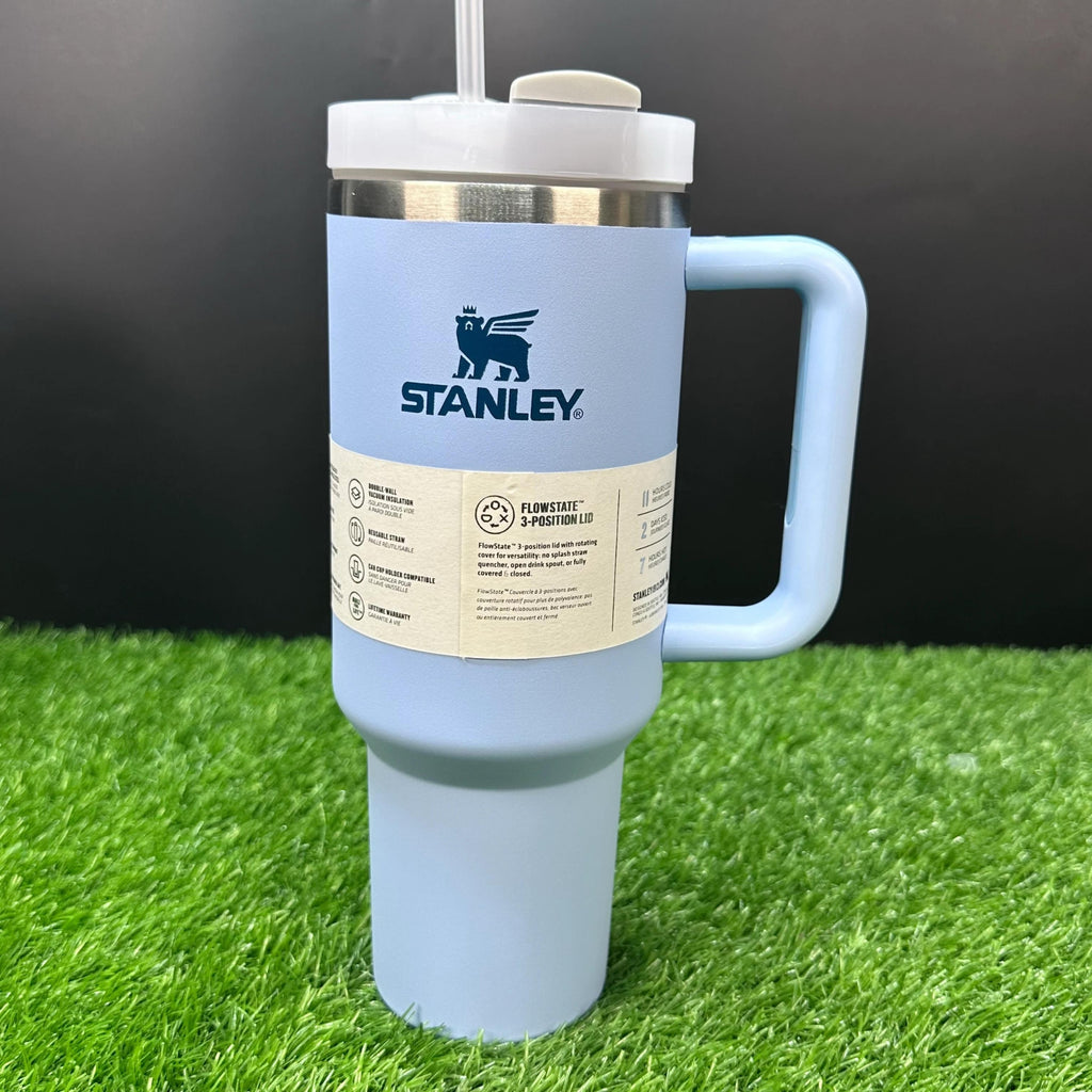 Light Blue 40 Oz Stainless Steel Tumbler | Leak-Proof Vacuum Insulated Travel Mug | Hot & Cold