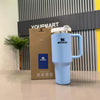Light Blue 40 Oz Stainless Steel Tumbler | Leak-Proof Vacuum Insulated Travel Mug | Hot & Cold