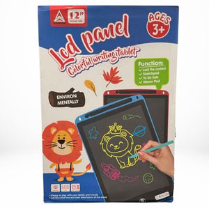 12-Inch Multi-Color LCD Writing Tablet | Top Quality | Reusable Drawing & Note-Taking Tool for Kids  | Random Colors