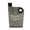 Black Ultra Slim Notebook Style Water Bottle 380ml | Portable Memo Bottle for Travel, School & Office