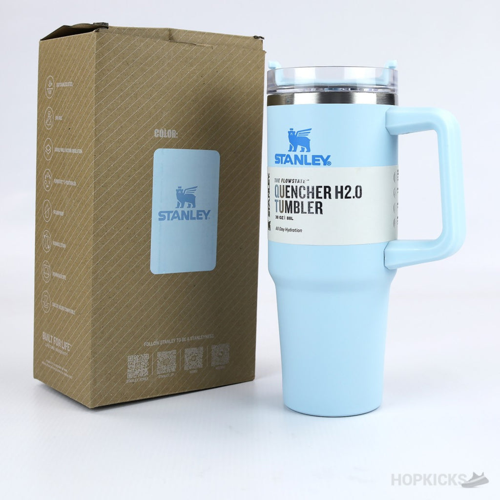 Light Blue 40 Oz Stainless Steel Tumbler | Leak-Proof Vacuum Insulated Travel Mug | Hot & Cold