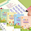 4 in 1 Sank Magic Book | Reusable Magic Practice Copy Book | 4 books + 1 Pen + 10 Refills +1 Grip