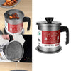 1.4L Fryer Oil Filter Pot Carbon Steel Jug with Stainless Steel Strainer Lid