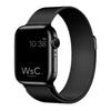 Black | Apple Watch Milanese Magnetic Loop Strap | Stainless Steel Band  | 42mm / 44mm / 45mm