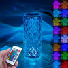 16 Colors Diamond Rose Crystal Touch Lamp | USB Rechargeable Bedside Lamp with Remote