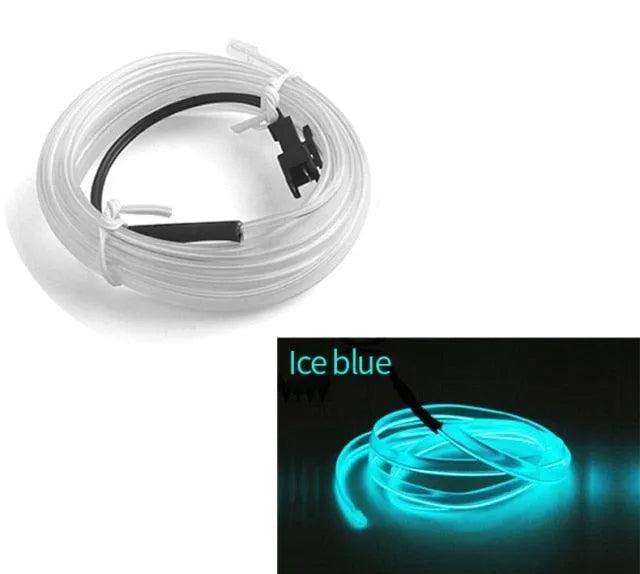 Ice Blue Neon Light 2m El Wire for Car Dashboard