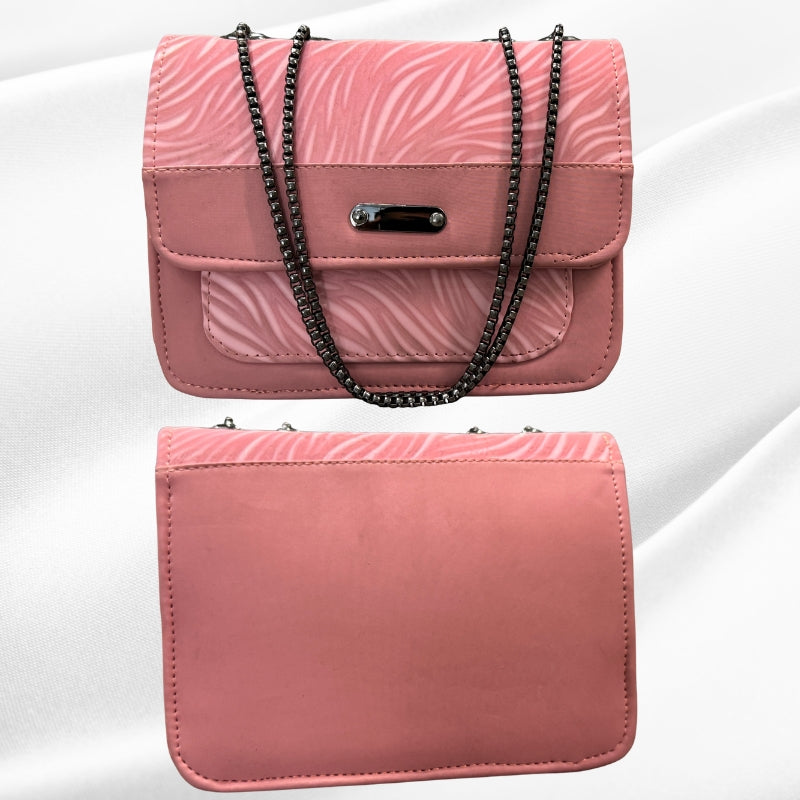Luxury Women’s Shoulder Bag in Pink Faux Leather for Casual, Work, and Formal Use