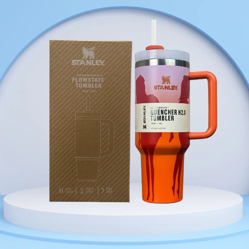 Orange Insulated Tumbler | H2.0 Style 1.18L Limited Edition Double Wall Vacuum Insulated