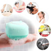 Soft Silicone Bath Brush with Hooks | Baby & Adult Body Scrubber | Random Color | With Box