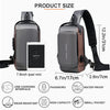 Black Multifunction Anti-Theft USB Charging Crossbody Shoulder Bag | Stylish, Secure & Travel-Ready