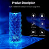 16 Colors Diamond Rose Crystal Touch Lamp | USB Rechargeable Bedside Lamp with Remote