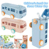Bus Shape School Water Bottle | 500ml | With Strap | Cute & Leak-Proof | Random Color