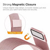 Rose Pink | Apple Watch Milanese Magnetic Loop Strap | Stainless Steel Band  | 42mm / 44mm / 45mm