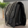 Luxury Women’s Shoulder Bag in Charcoal Black Faux Leather for Casual, Work, and Formal Use