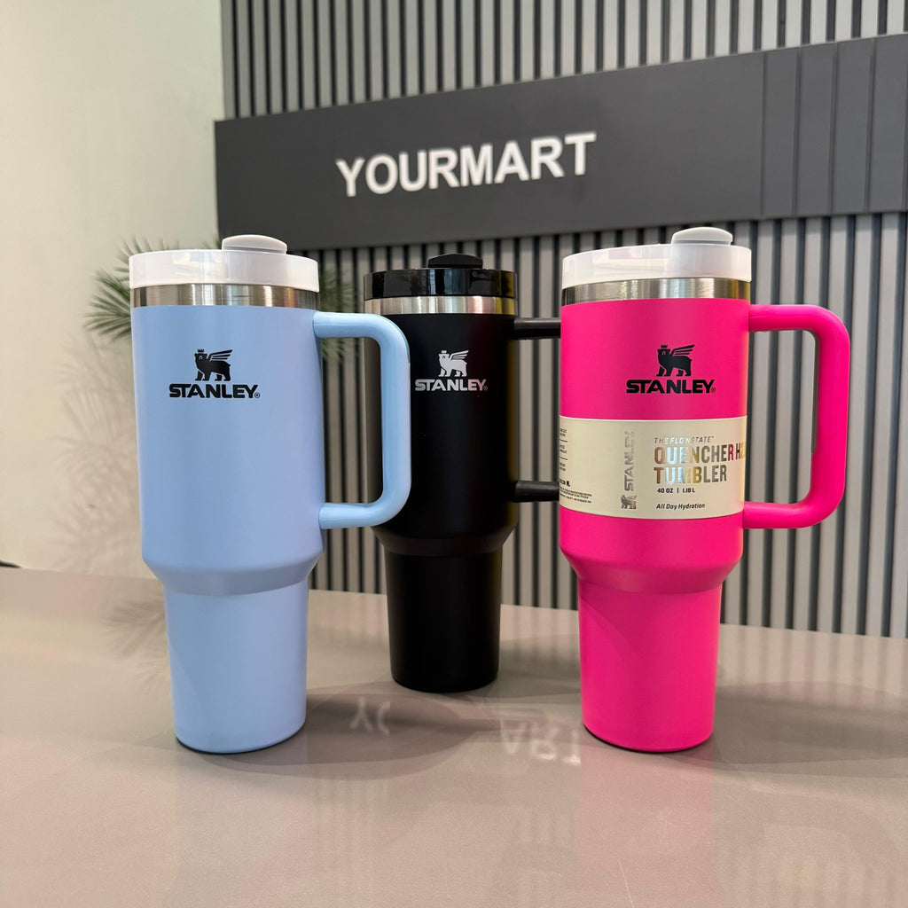 Black 40 Oz Stainless Steel Tumbler | Leak-Proof Vacuum Insulated Travel Mug | Hot & Cold