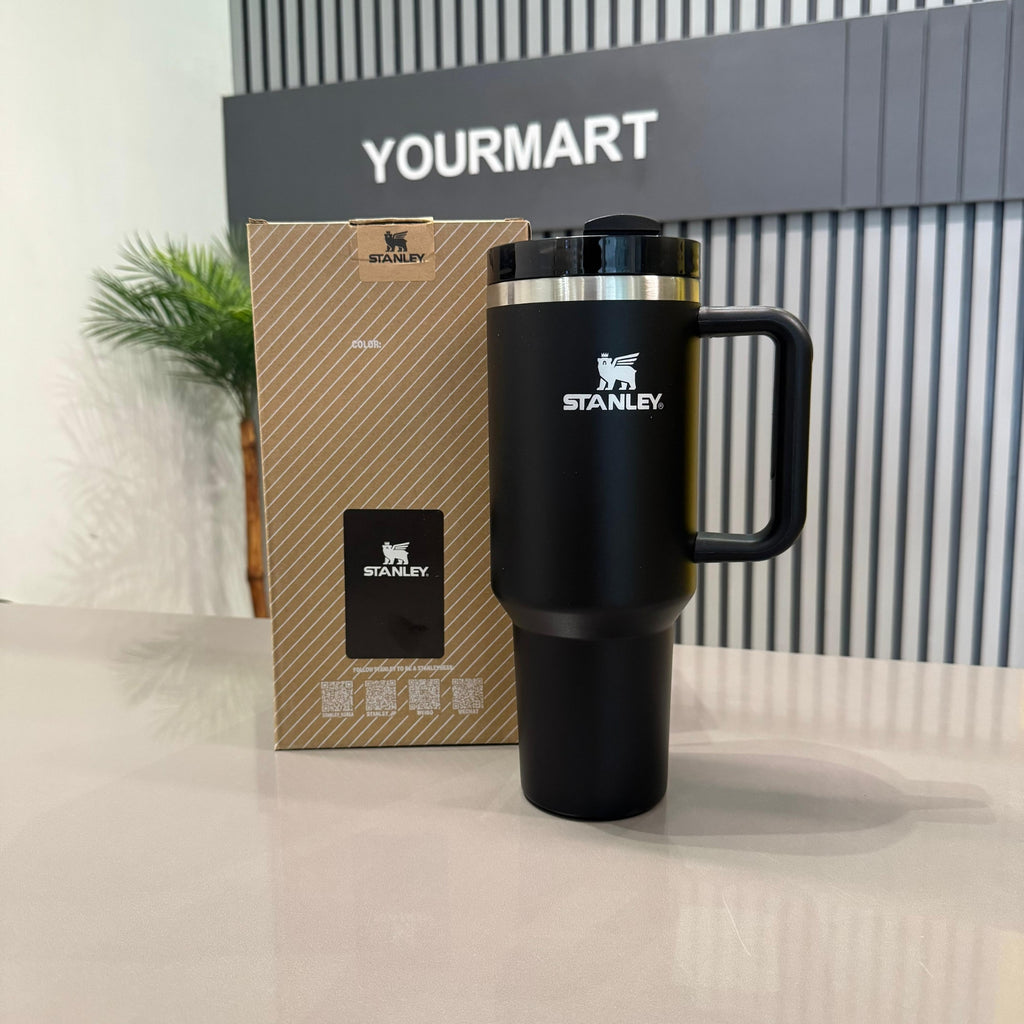 Black 40 Oz Stainless Steel Tumbler | Leak-Proof Vacuum Insulated Travel Mug | Hot & Cold