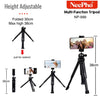 Nepho NP-999 2-in-1 Tripod & Extendable Selfie Stick | Adjustable Height, Universal Smartphone & Camera Mount |  Portable Photography Stand