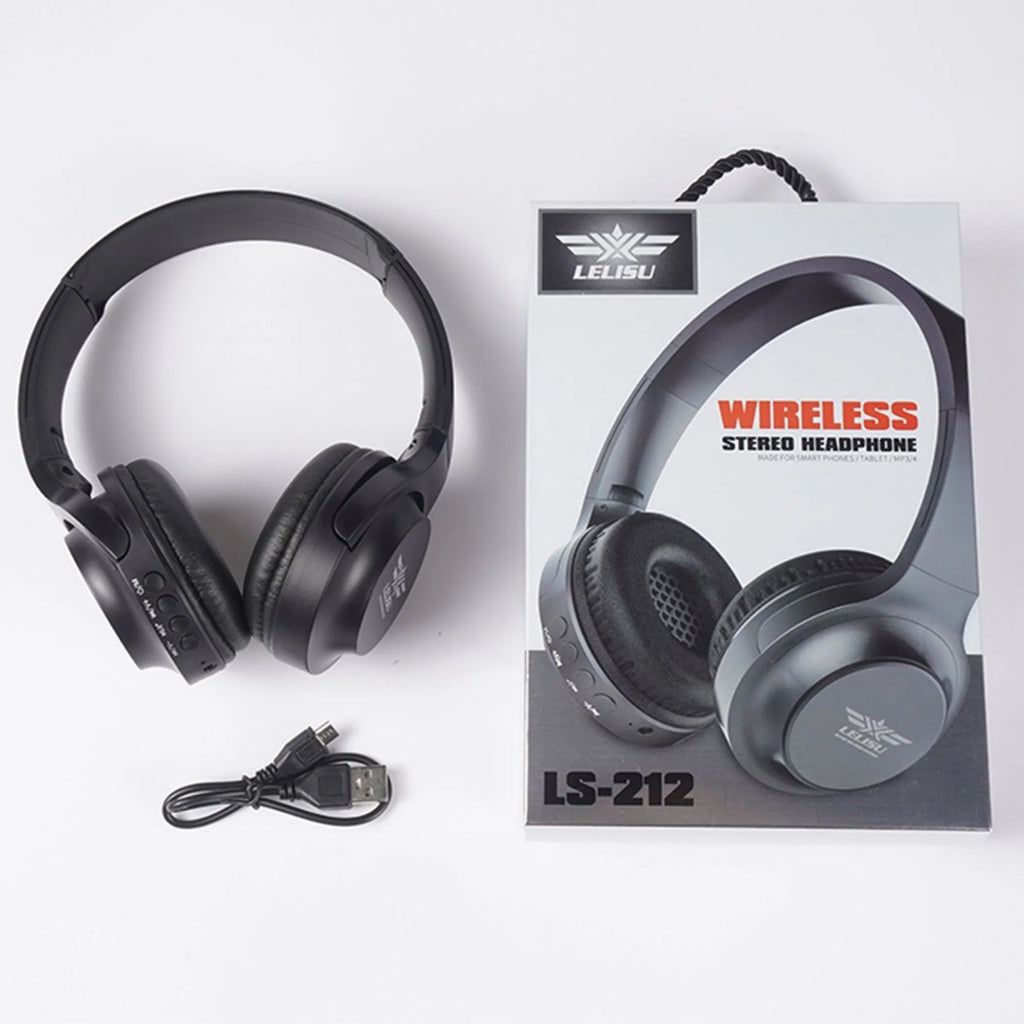 Lelisu LS-212 Wireless Stereo Headphones | Bluetooth Headset for Smartphones, Tablets & MP3/MP4