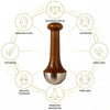 Kansa Wand Face & Foot Massager | Ayurvedic Bronze Massage Tool with Wooden Handle | For Face, Neck, Head & Body