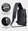 Black Multifunction Anti-Theft USB Charging Crossbody Shoulder Bag | Stylish, Secure & Travel-Ready