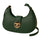 Crescent Leather Luxury Shoulder Bag for Women | Deep Green
