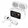 White A9 Pro ANC Bluetooth 5.4 Wireless Earbuds with Smart Screen and Active Noise Cancellation