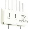 White  WiFi Router Storage Box & Wall Mount Shelf  Universal Cable Organizer | Space-Saving Holder for Modem, Set-Top Box & Smart Devices | Home & Office Use