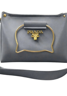 Gray Elegant Cat Handle Handbag for Girls & Ladies | Stylish Shoulder & Crossbody Bag with Gold Accents | Adjustable Strap