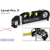 Laser Level Pro3 Multipurpose Tool | Vertical, Cross Line & Measuring Tape with Rulers