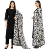 Katan Silk 3-Piece Suit for Women | Unstitched Plain Shirt & Trouser with Heavy Winter Silk Shawl