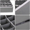Storage Organizer with Lid | Foldable Drawer Divider | 24 Cells | Non-Woven Fabric | Random Colors