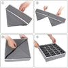 Storage Organizer with Lid | Foldable Drawer Divider | 24 Cells | Non-Woven Fabric | Random Colors