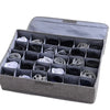 Storage Organizer with Lid | Foldable Drawer Divider | 24 Cells | Non-Woven Fabric | Random Colors