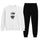 KING Printed White Tracksuit Sweatshirt & Trouser | Warm & Comfortable Winter Wear | XL