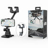 360° Rotatable & Retractable Rearview Mirror Phone Holder | Safe & Convenient Driving Mount