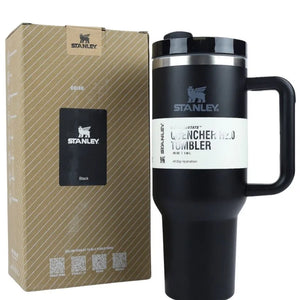 Black 40 Oz Stainless Steel Tumbler | Leak-Proof Vacuum Insulated Travel Mug | Hot & Cold