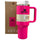 Pink 40 Oz Stainless Steel Tumbler | Leak-Proof Vacuum Insulated Travel Mug | Hot & Cold