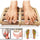 Wooden Foot Roller Massager |  Manual Reflexology Therapy Tool for Pain Relief, Stress Relaxation & Foot Care