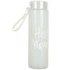 White Frosted Glass Water Bottle  |  Leak-Proof Insulated Bottle with Hello Master Decal Logo | 400ml