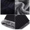 Winter Wool Cap with Neck Warmer Set | Thermal Beanie & Scarf Combo for Men and Women | Black And Gray