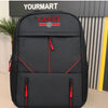 Multi-Functional Travel Backpack | Business Daypack with Laptop Compartment | Black & Red