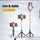 R1s Bluetooth Selfie Stick Tripod with Remote | 360° Foldable Phone & Action Camera Stand with LED Light