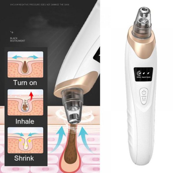 Blackhead Suction Remover Portable Pore Cleaner with LED Display and Multiple Suction Levels
