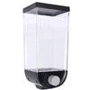 Wall Mounted Cereal Dispenser | 1.5L Transparent Grain Storage Container | One-Touch Cereal & Rice Dispenser | Space Saving Kitchen Organizer