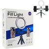 6-Inch Multi-Position Fill Light | Selfie Ring Light with Tripod Stand & Phone Holder | 3 Color Modes | USB Powered